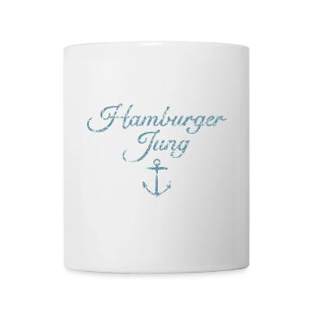 Hamburger Jung (Vintage Hellblau) Hamburg Anker - Tasse - Weiß - Vorne