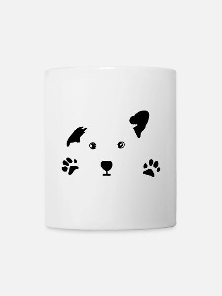 dog, puppy, dog face - Mug - white