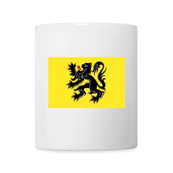 Flagge Flandern - Tasse - Weiß - Vorne