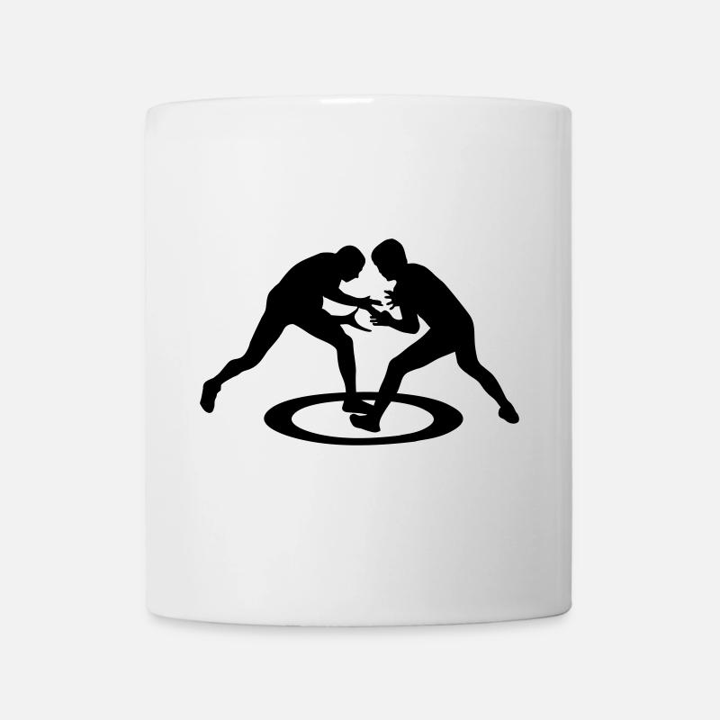 wrestling, freestyle wrestling - lutte libre - Mug blanc - blanc