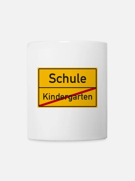 Kindergarten Schulanfang ABC-Schütze Ortsschild - Tasse - Weiß