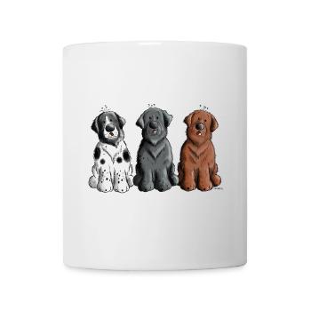 Neufundländer Trio - Tasse - Weiß - Vorne