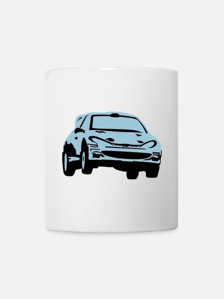 Rallye, Rallyeauto, Rennauto - Tasse - Weiß