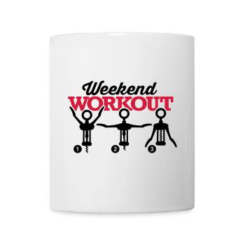 Weekend workout corkscrew - Mug - white - Front
