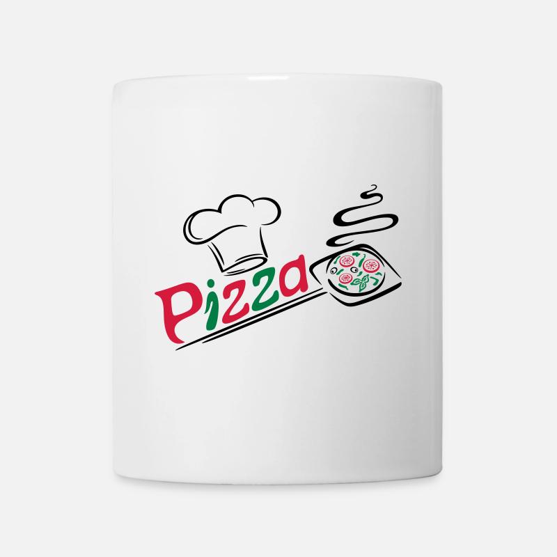 Pizza Bäcker mit Kochmütze, chef hat - Tasse - Weiß