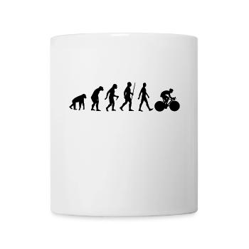 Evolution Fahrrad Rennrad Radsport Fahrer fahren - Tasse - Weiß - Vorne