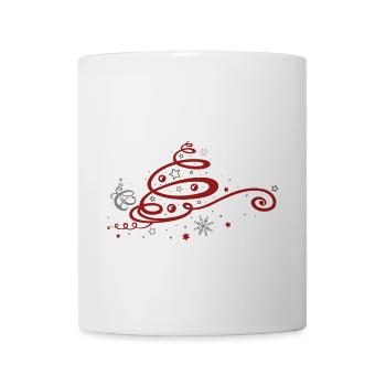Christmas. Christmas tree with reindeer. - Mug - white - Front