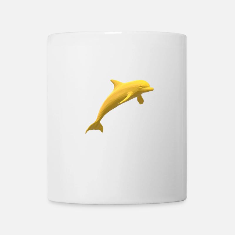 Dolphin gold - Mug - white