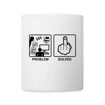 Problem Solved - Finger, Fuck you - Mug - white - Front