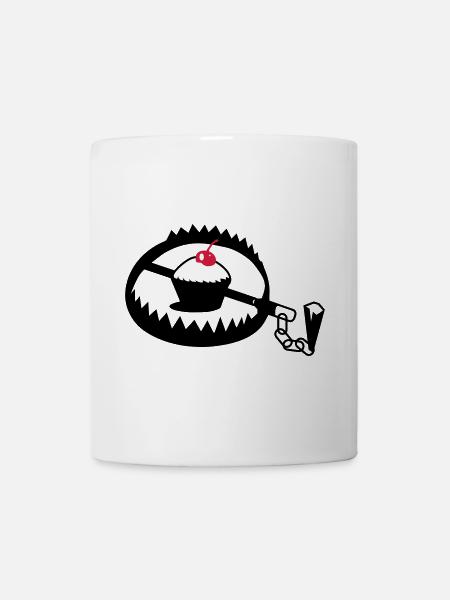 Fangeisen mit Cupcake - Tasse - Weiß