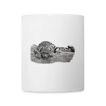 geschenke raubkatzenliebhaber, Schneeleopard Junge - Tasse - Weiß - Vorne