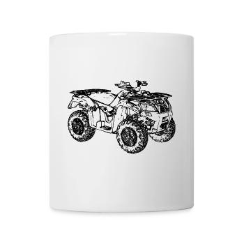 ATV Quad offroad Geländefahrzeug schwarz - Tasse - Weiß - Vorne