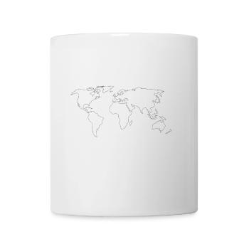 Weltkarte Reisen - Tasse - Weiß - Vorne