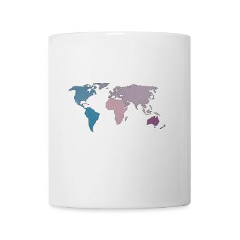 Voyage sur la carte du monde - Mug blanc - blanc - Devant