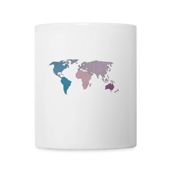 Weltkarte Reisen - Tasse - Weiß - Vorne