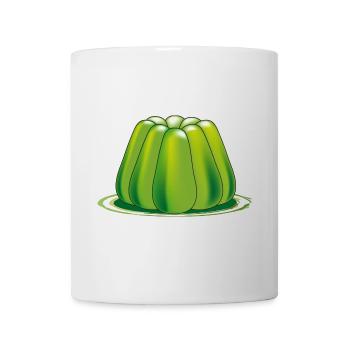 grünes Götterspeisen Gelee Dessert - Tasse - Weiß - Vorne