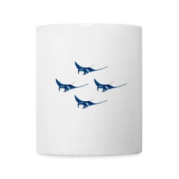 4 manta rays - Mug - white - Front
