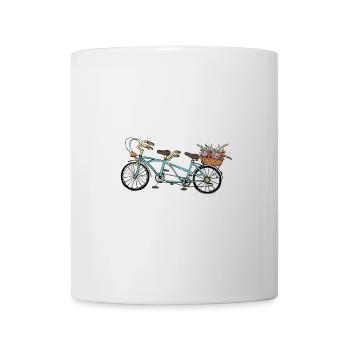 Tandem de fleurs - Mug blanc - blanc - Devant