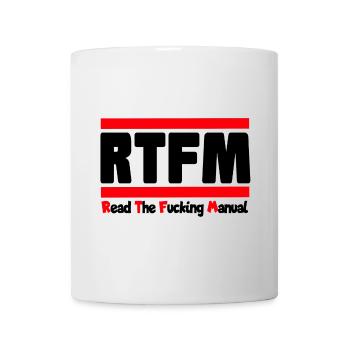Read the instructions for use! Read the manual! * - Mug - white - Front