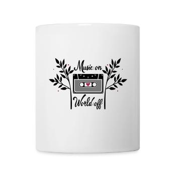 World on Music off - Tasse - Weiß - Vorne