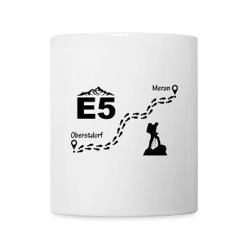 E5 Alpenüberquerung - Tasse - Weiß - Vorne