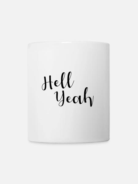 Hell yeah lettering - Mug - white
