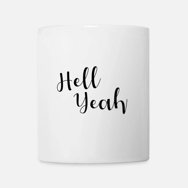 Hell yeah lettering - Mug - white