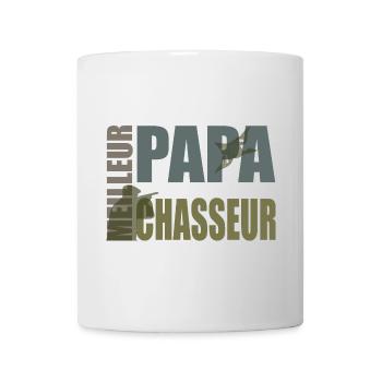 Meilleur Papa Chasseur Cool - Mug blanc - blanc - Devant