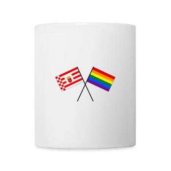 Bremen rainbow crossed flag flag LGBT CSD - Mug - white - Front