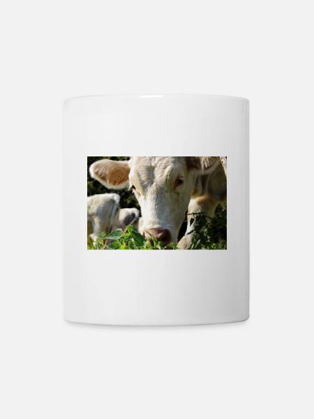Kuh Poster - Tasse - Weiß