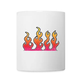 Vintage rock flames - Mug - white - Front