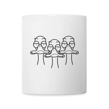 Drei Lustige Enten - Tasse - Weiß - Vorne
