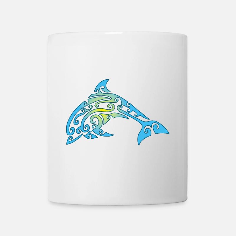 Polynesischer Delphin - Tasse - Weiß