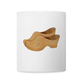 Two Dutch wooden shoes also called clogs - Mug - white - Front
