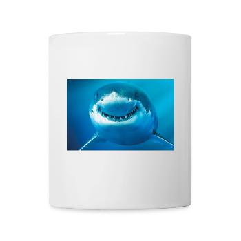 Lächelnder Hai unter Wasser - Tasse - Weiß - Vorne
