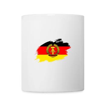 DDR Ostdeutschland Fahne Flagge - Tasse - Weiß - Vorne