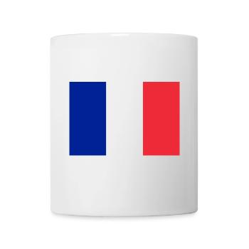 drapeau autocollant du drapeau de la France - Mug blanc - blanc - Devant