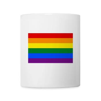 poster design gay pride flag LGBT rainbow flag - Mug - white - Front