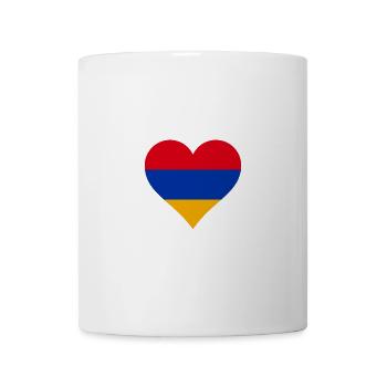Arménie drapeau arménien drapeau coeur - Mug blanc - blanc - Devant