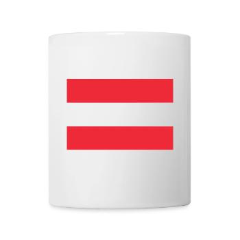 Aufkleberflagge Österreichs Fahne von Oesterreich - Tasse - Weiß - Vorne