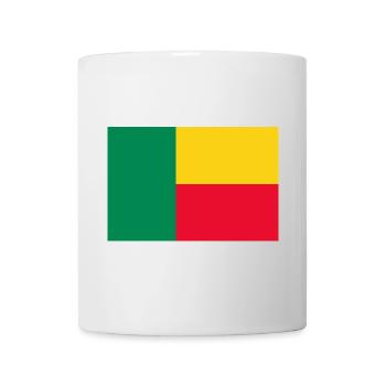sticker flag of Benin Aufkleber Fahne Benin - Mug - white - Front