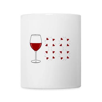 Wein-Achten - Weihnachten - Rotwein - Weinglas - Tasse - Weiß - Vorne