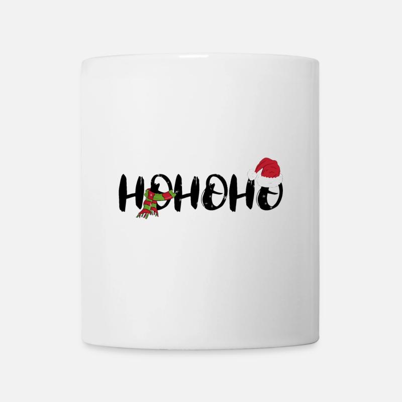 Hohoho Ugly Christmas Sweater Snow snowflakes - Mug - white