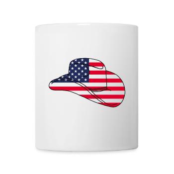 Chapeau usa - Mug blanc - blanc - Devant