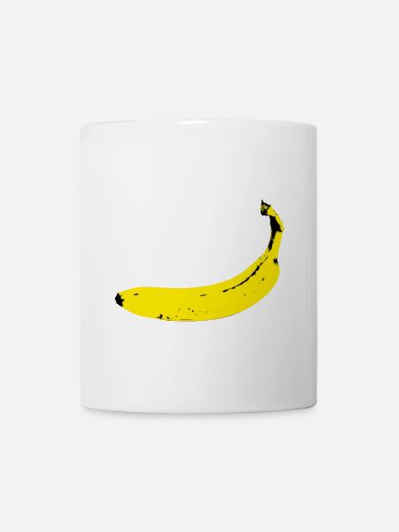 Stencil Banane - Tasse - Weiß