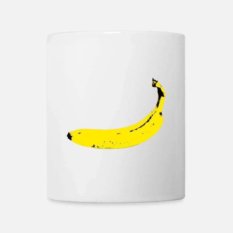 Stencil Banane - Tasse - Weiß
