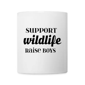 SUPPORT WILDLIFE RAISE BOYS. - Mug blanc - blanc - Devant