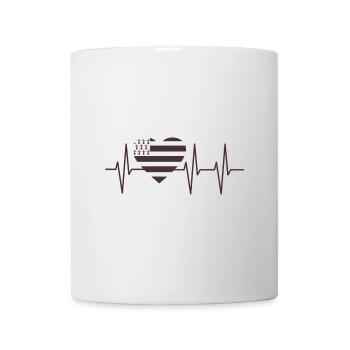 Brittany flag heartbeat - Mug - white - Front