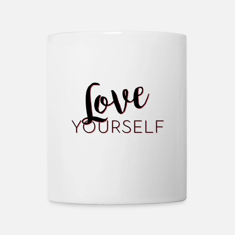 Love Yourself lettrage Pascal Voggenhuber - Mug blanc - blanc