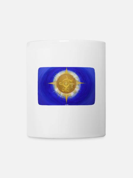 Lumière de la création de la protection divine 1 - Mug blanc - blanc